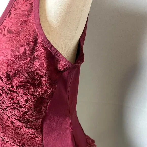 Scarlet Darkness Steampunk Corset Whimsigoth Fairy Renaissance Cosplay Large - Picture 4 of 7